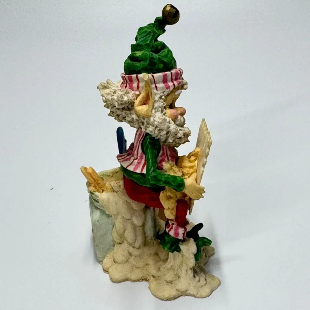 1994 Enesco Sandi Zimnicki Chipper Christmas Elf Figurine Santa Stamp 889694